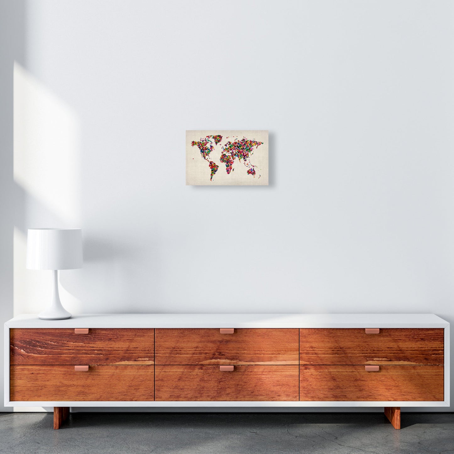 Avelena | Schmetterlingskarte der Welt Kunstdruck