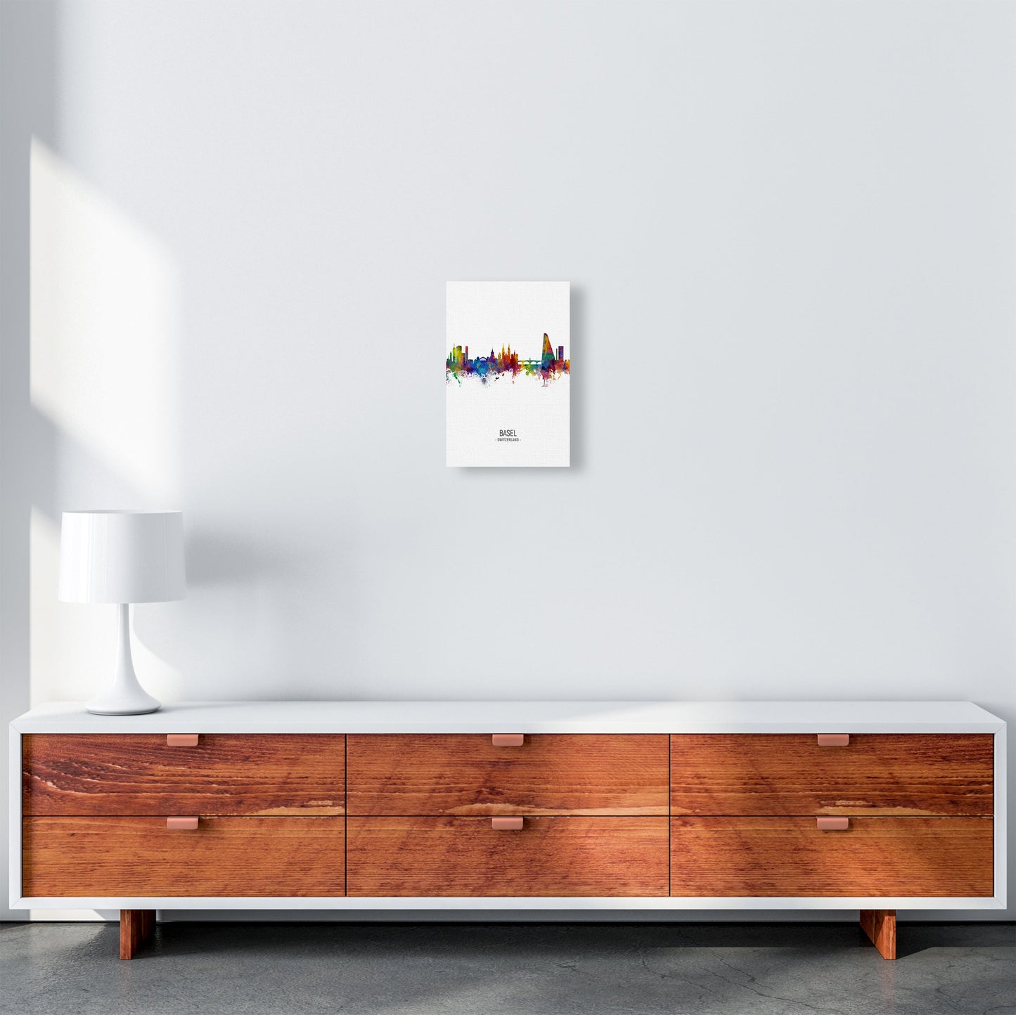 Avelena | Basel Schweiz Skyline Portrait Kunstdruck von Michael Tompsett