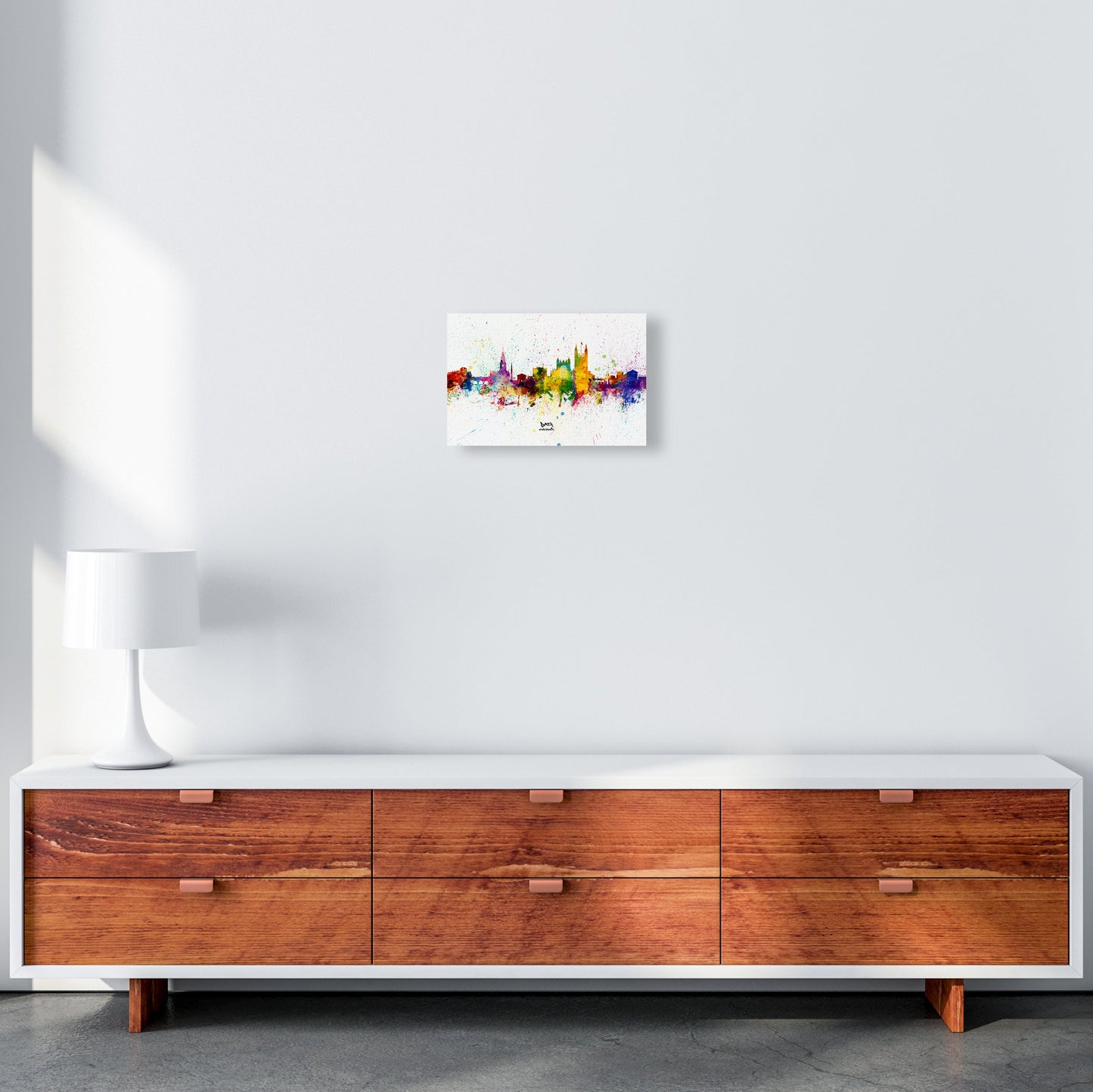 Avelena | Bad England Skyline Splash Kunstdruck von Michael Tompsett