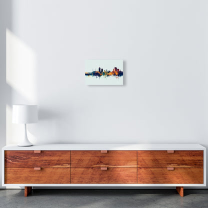 Avelena | Cardiff Wales Skyline Blau Orange Kunstdruck