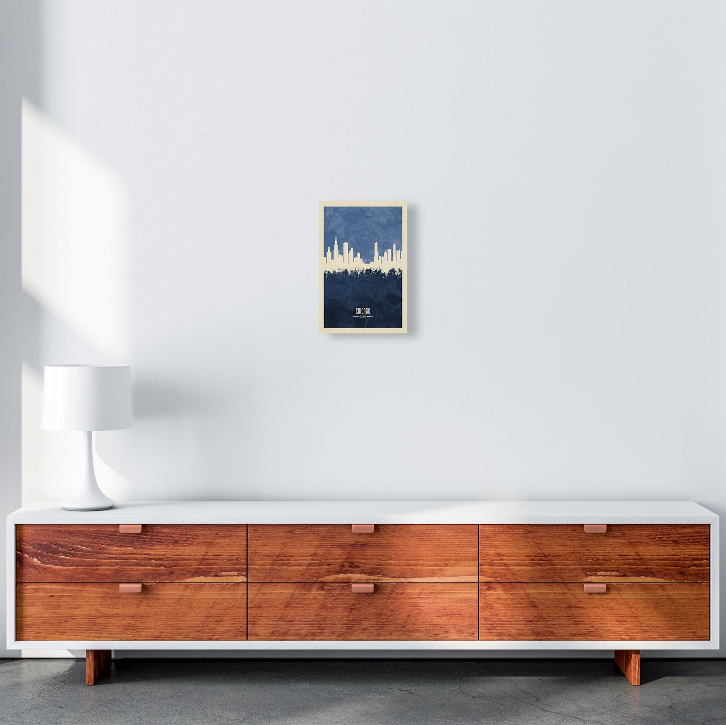 Avelena | Chicago Illinois Skyline Porträt Marine Kunstdruck