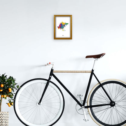 Avelena | Asia Aquarellkarte Kunstdruck