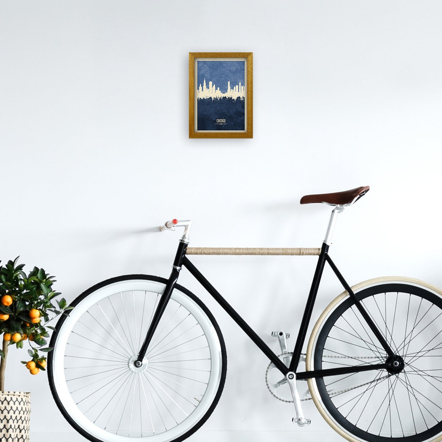 Avelena | Chicago Illinois Skyline Porträt Marine Kunstdruck