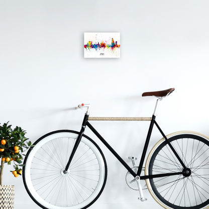 Avelena | Basel Schweiz Skyline Splash Kunstdruck von Michael Tompsett