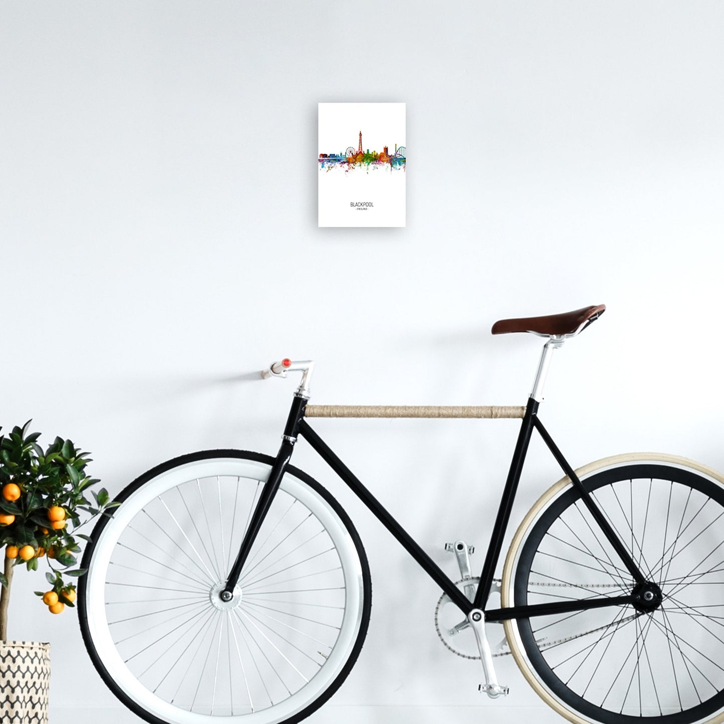 Avelena | Blackpool England Skyline Portrait Kunstdruck