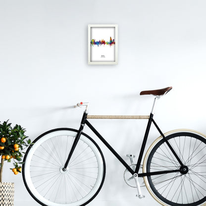 Avelena | Basel Schweiz Skyline Portrait Kunstdruck von Michael Tompsett