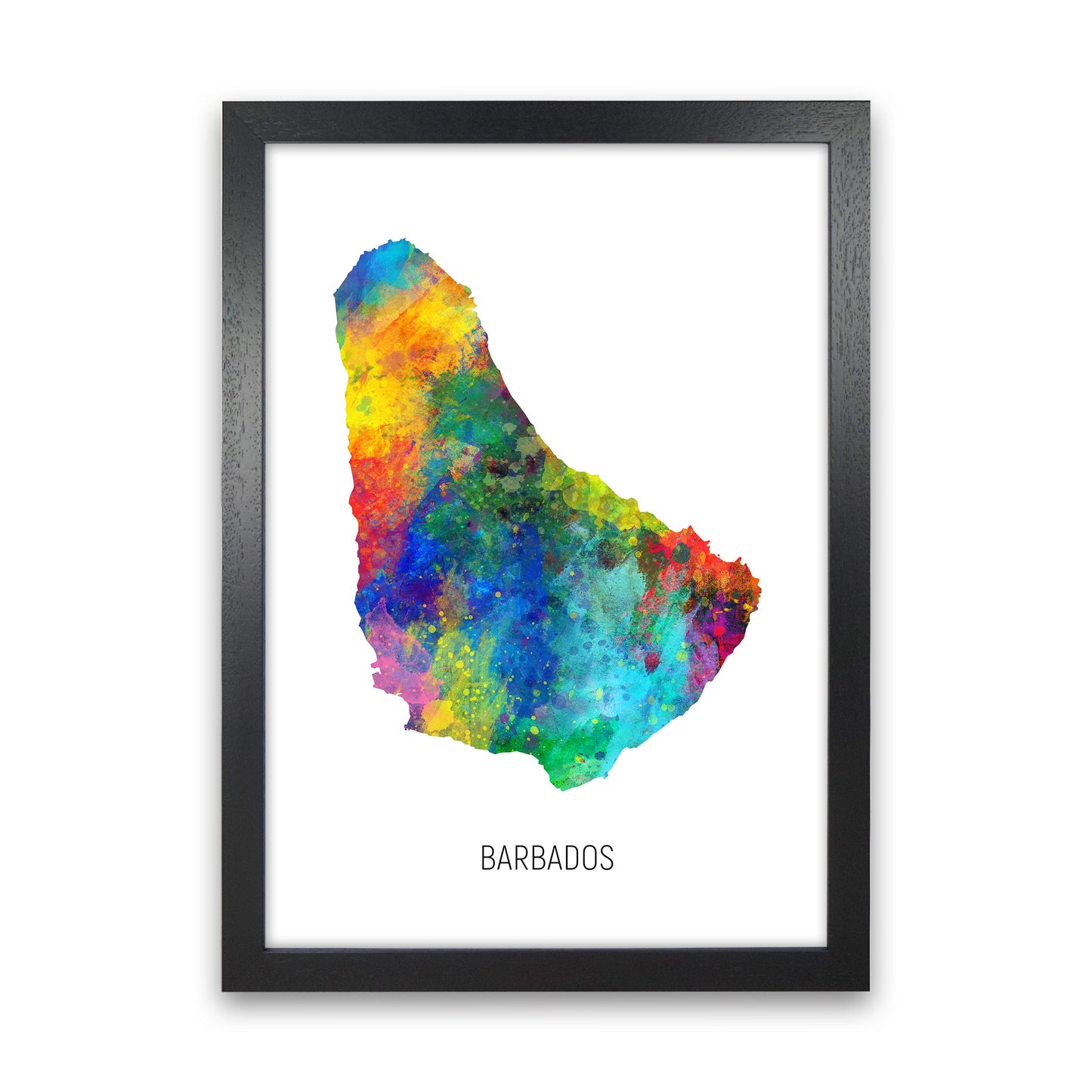 Avelena | Barbados Aquarellkarte Kunstdruck von Michael Tompsett