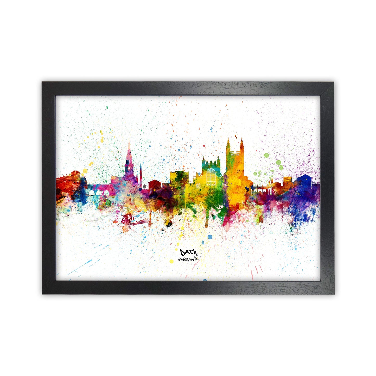 Avelena | Bad England Skyline Splash Kunstdruck von Michael Tompsett