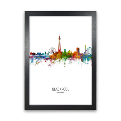 Avelena | Blackpool England Skyline Portrait Kunstdruck