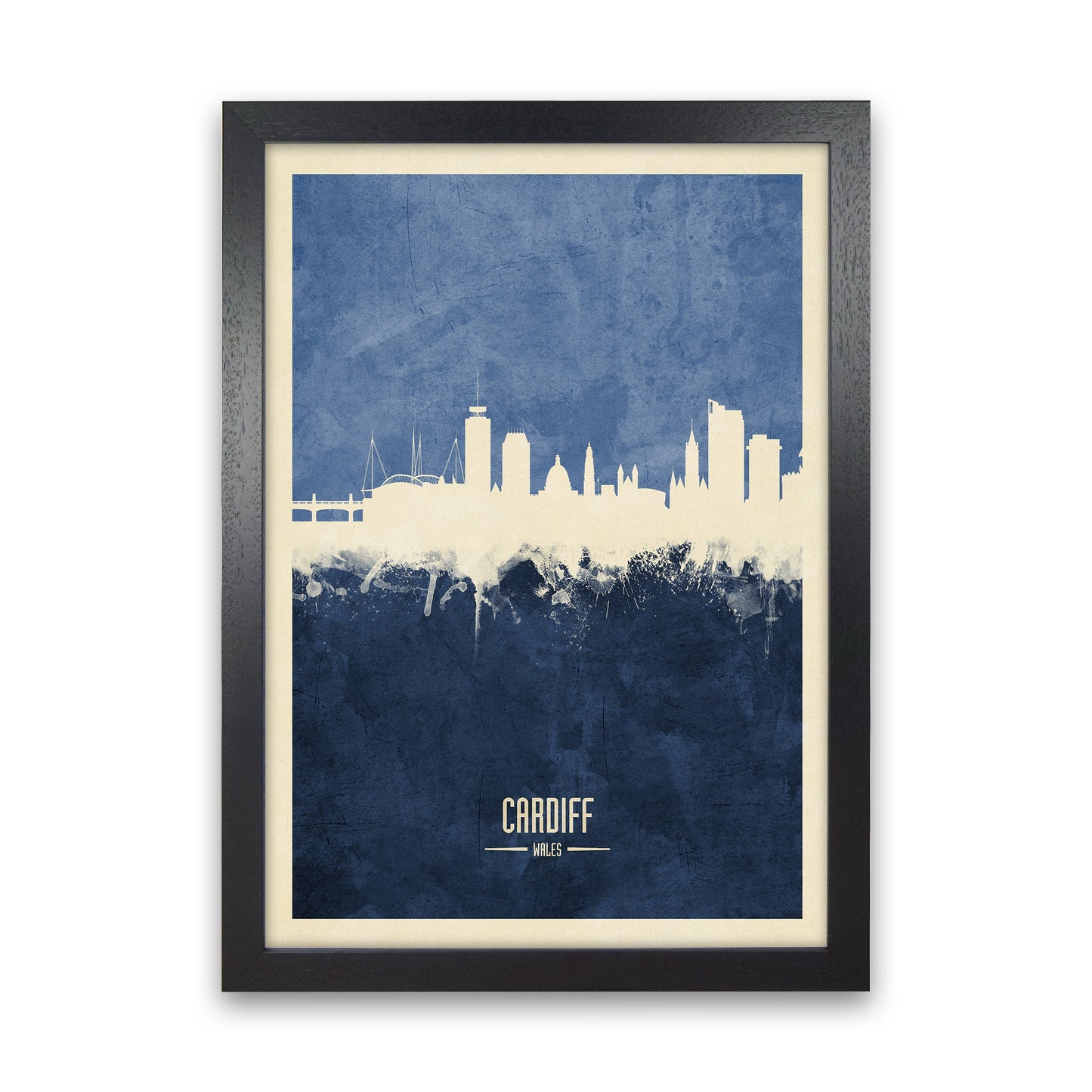 Avelena | Cardiff Wales Skyline Porträt Marine Kunstdruck