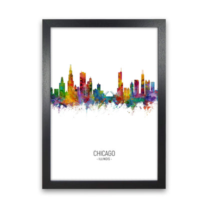 Avelena | Chicago Illinois Skyline Porträt Kunstdruck