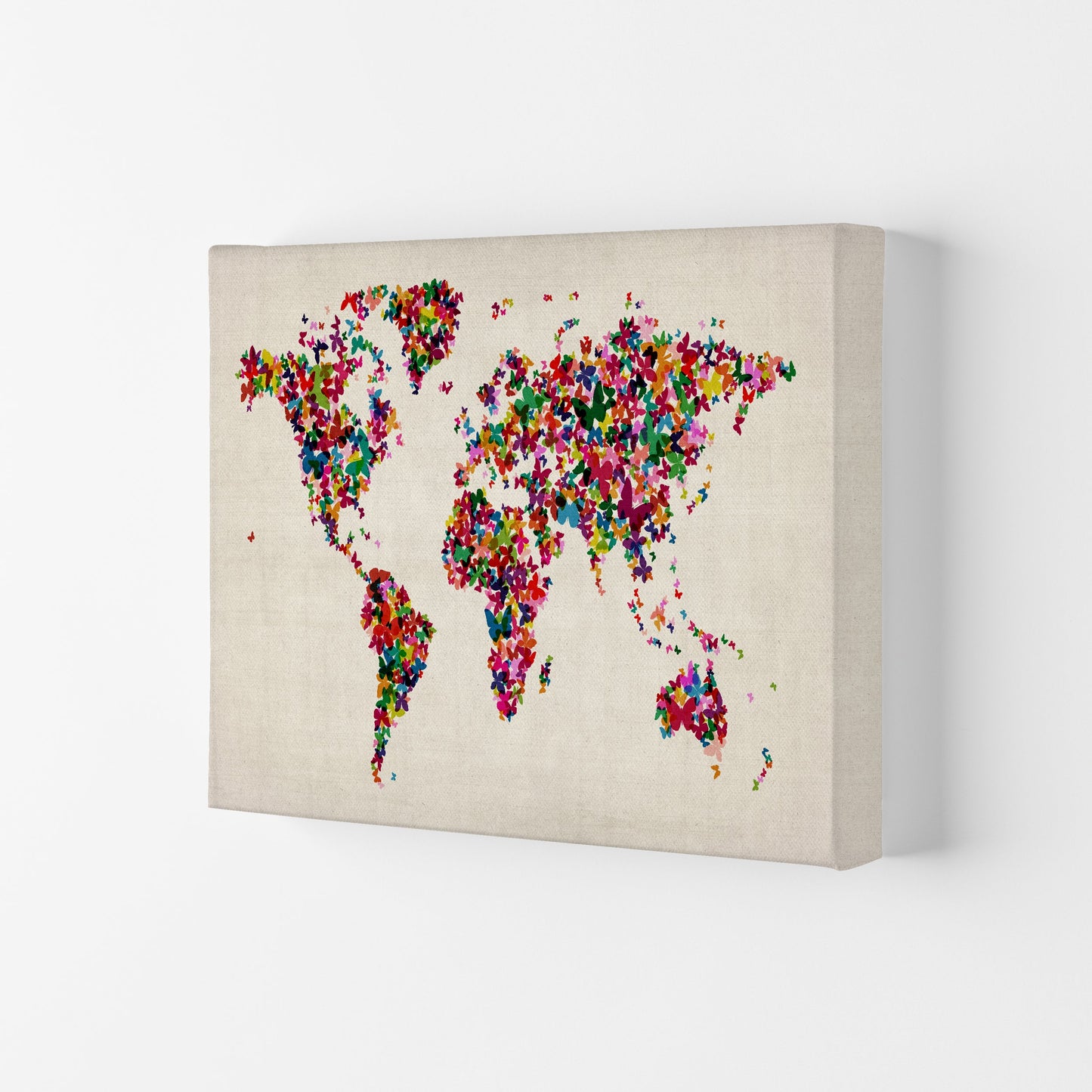 Avelena | Schmetterlingskarte der Welt Kunstdruck
