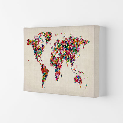 Avelena | Schmetterlingskarte der Welt Kunstdruck