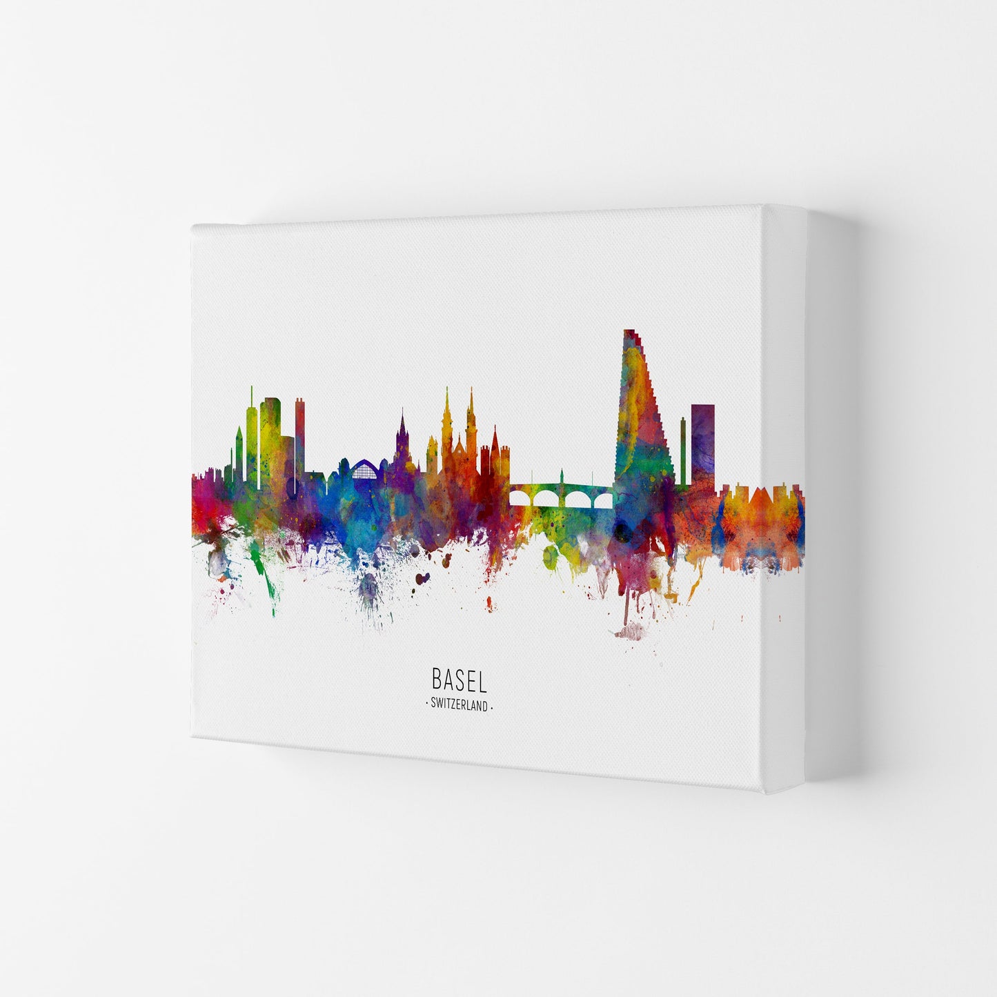 Avelena | Basel Schweiz Skyline Kunstdruck von Michael Tompsett