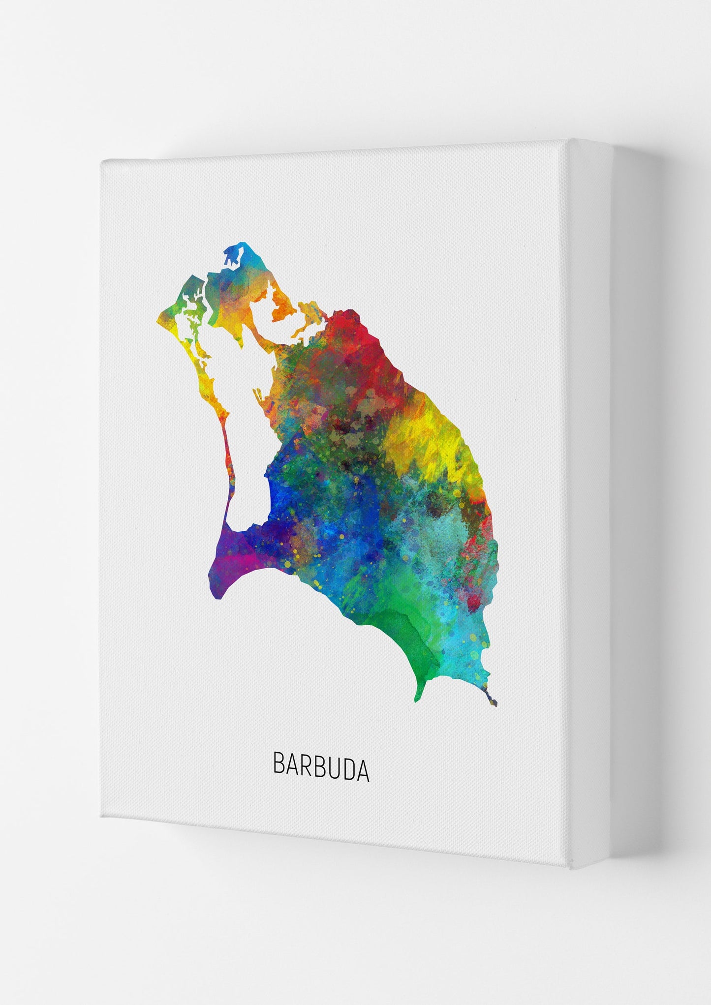 Avelena | Barbuda Aquarellkarte Kunstdruck von Michael Tompsett