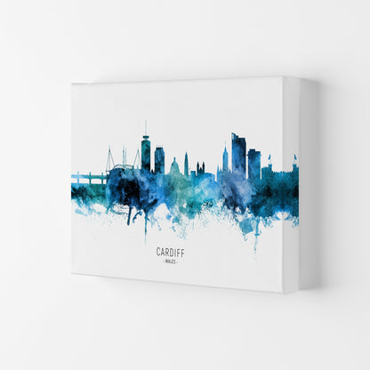 Avelena | Cardiff Wales Skyline Blau Stättenname