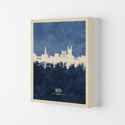Avelena | Bad England Skyline Porträt Navy Kunstdruck von Michael Tompsett