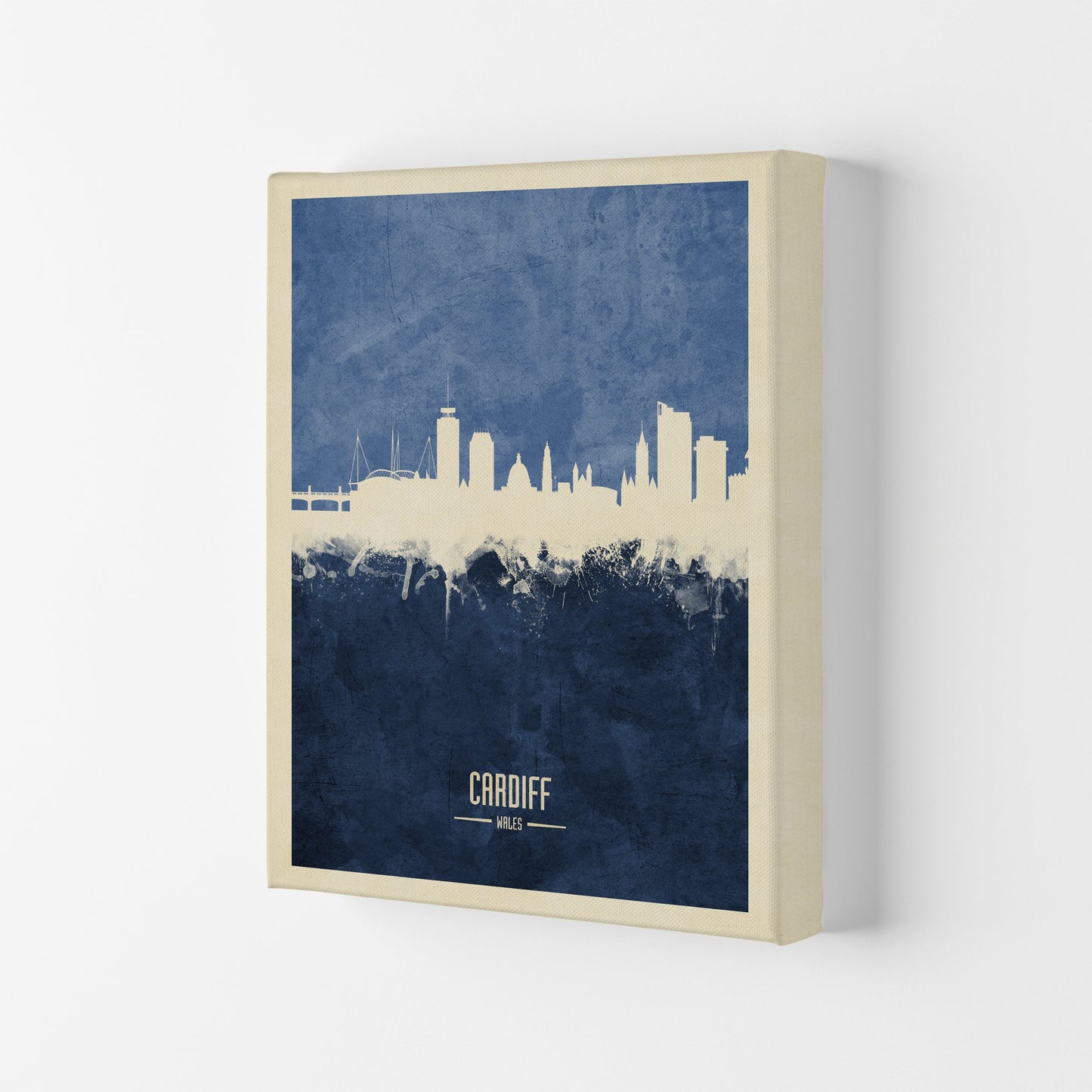 Avelena | Cardiff Wales Skyline Porträt Marine Kunstdruck