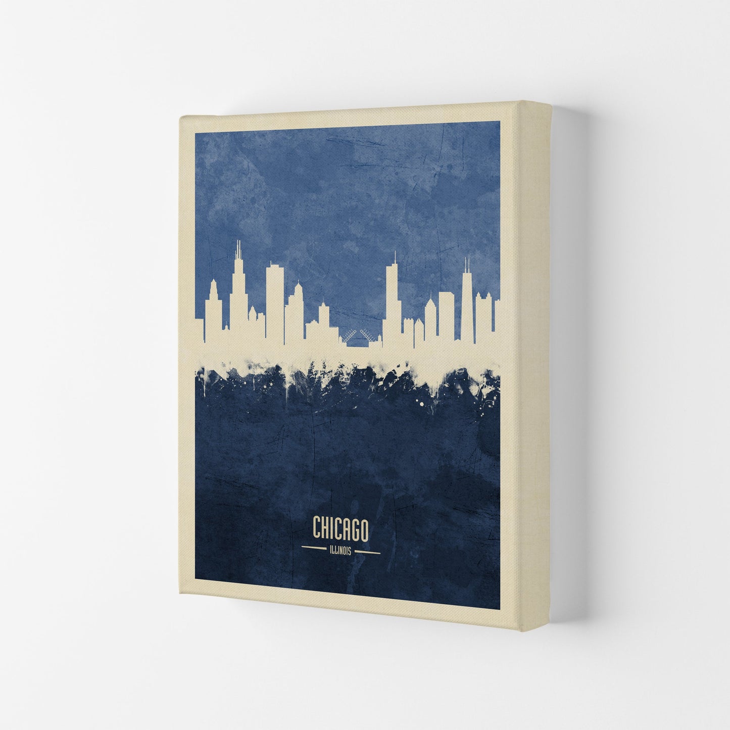 Avelena | Chicago Illinois Skyline Porträt Marine Kunstdruck