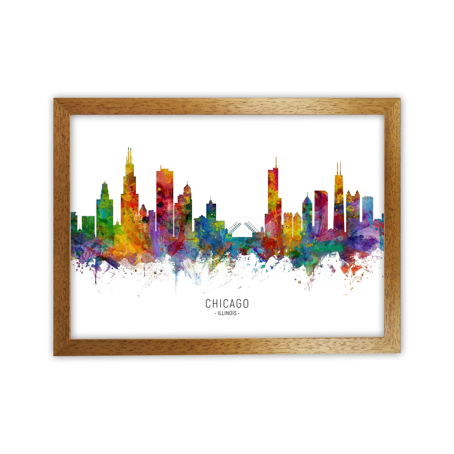Avelena | Chicago Illinois Skyline Kunstdruck