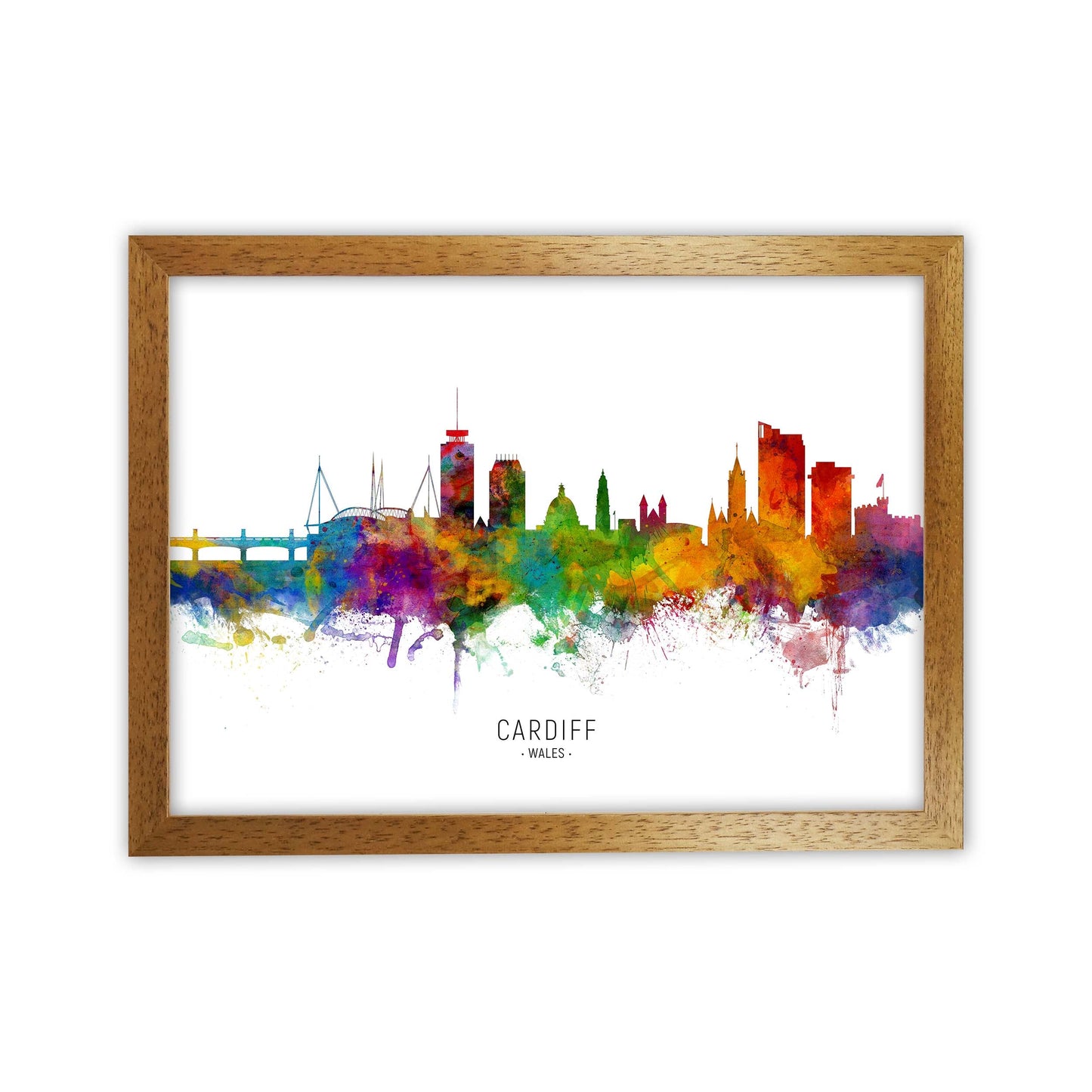 Avelena | Cardiff Wales Skyline Kunstdruck