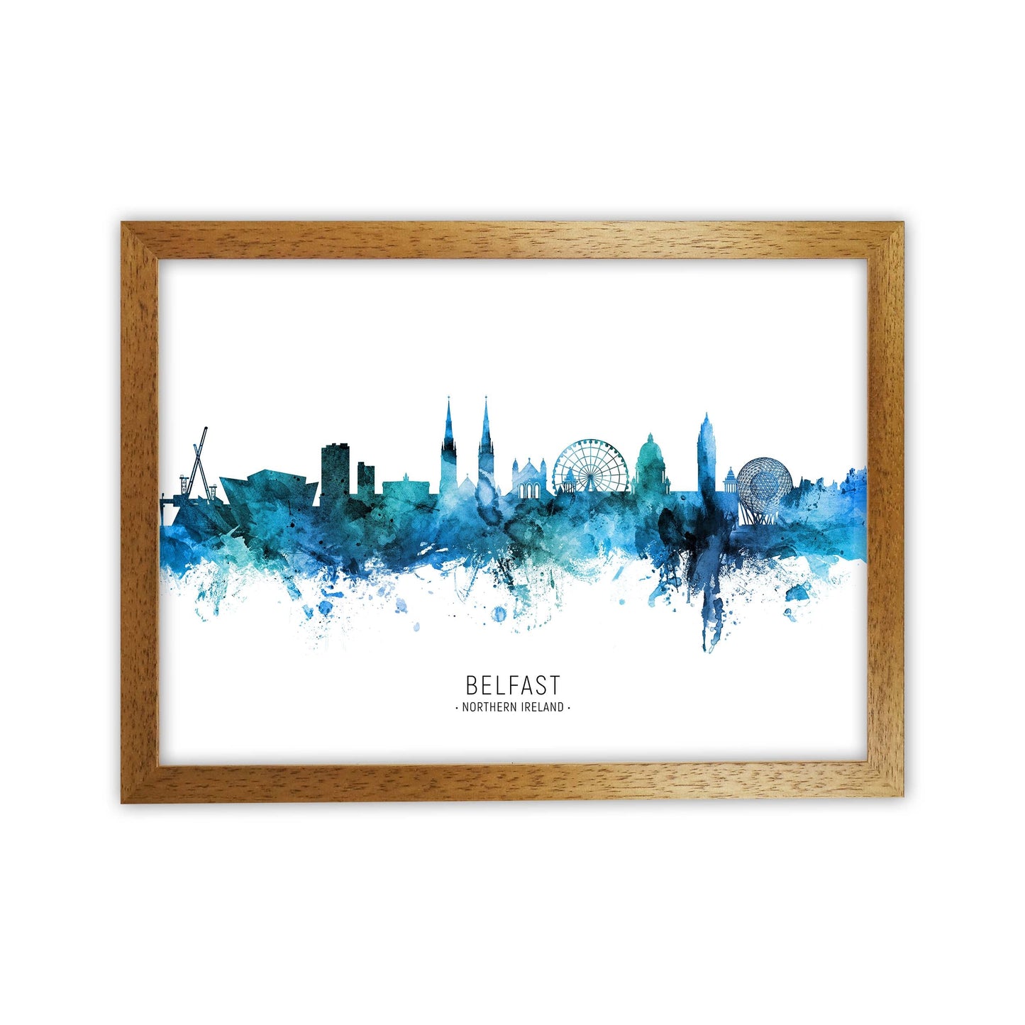 Avelena | Belfast Nordirland Skyline Blau ByName von Michael Tompsett