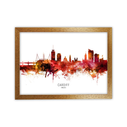 Avelena | Cardiff Wales Skyline Rot Stadtname Druck