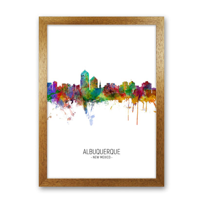 Avelena | Albuquerque New Mexico Skyline Porträt Kunstdruck