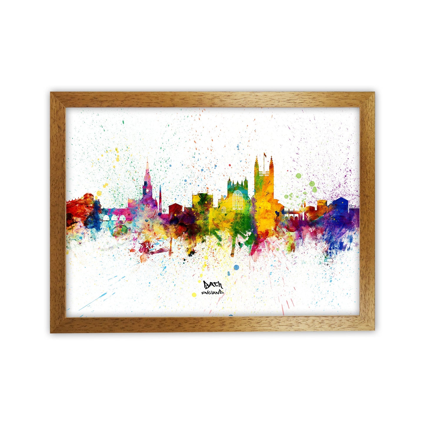 Avelena | Bad England Skyline Splash Kunstdruck von Michael Tompsett