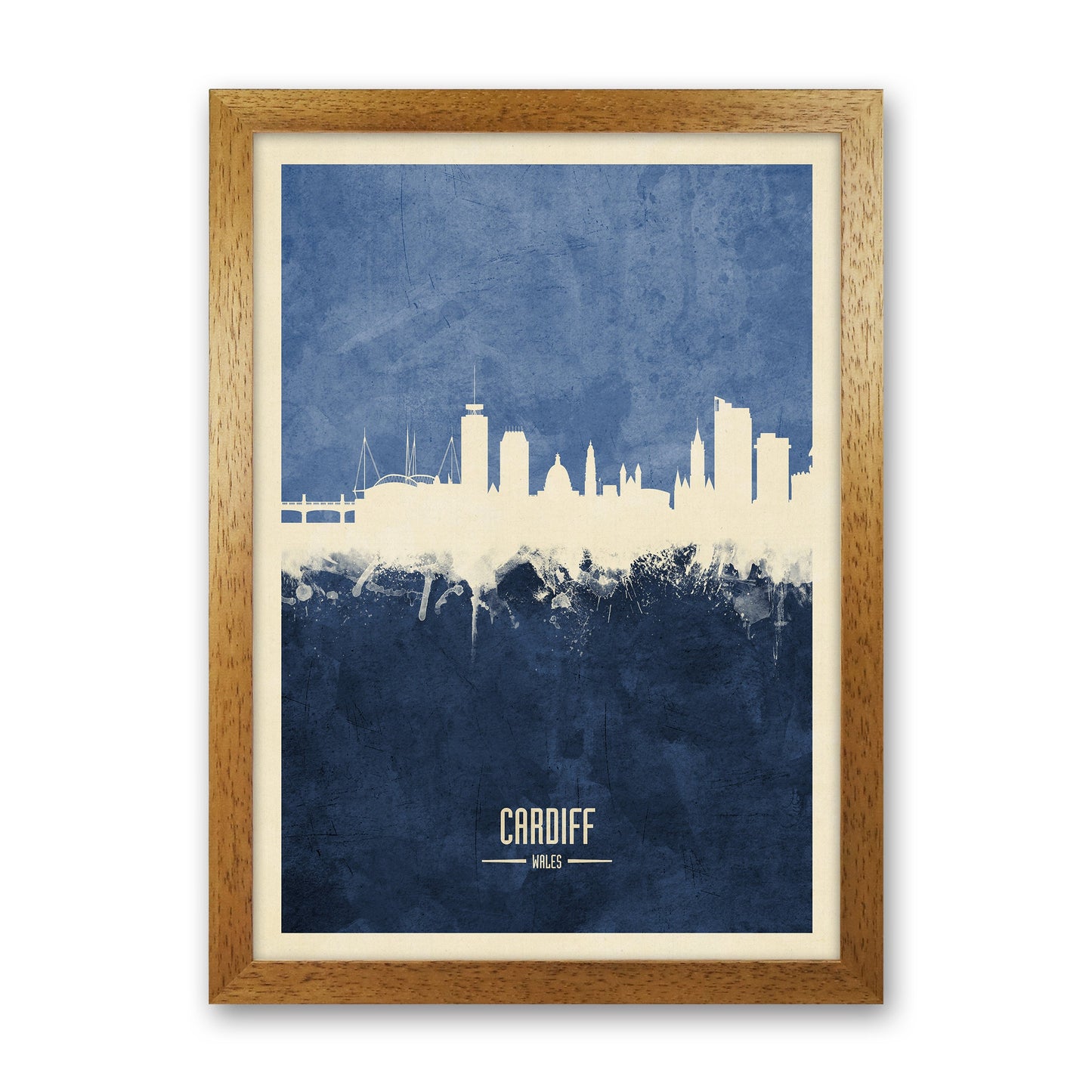Avelena | Cardiff Wales Skyline Porträt Marine Kunstdruck