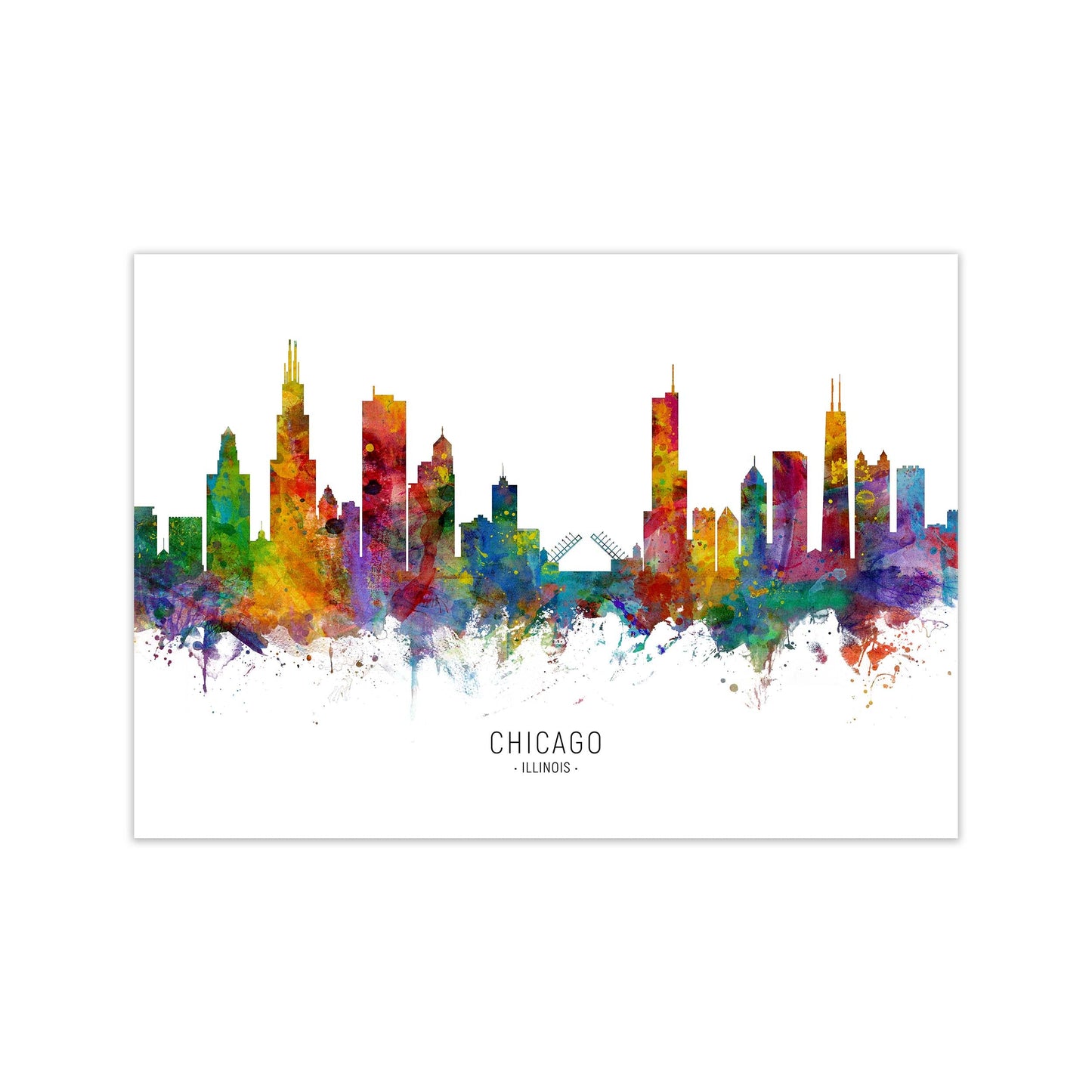 Avelena | Chicago Illinois Skyline Kunstdruck