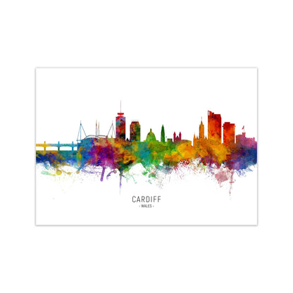 Avelena | Cardiff Wales Skyline Kunstdruck