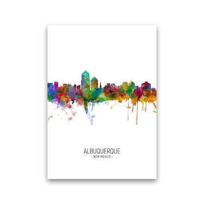 Avelena | Albuquerque New Mexico Skyline Porträt Kunstdruck