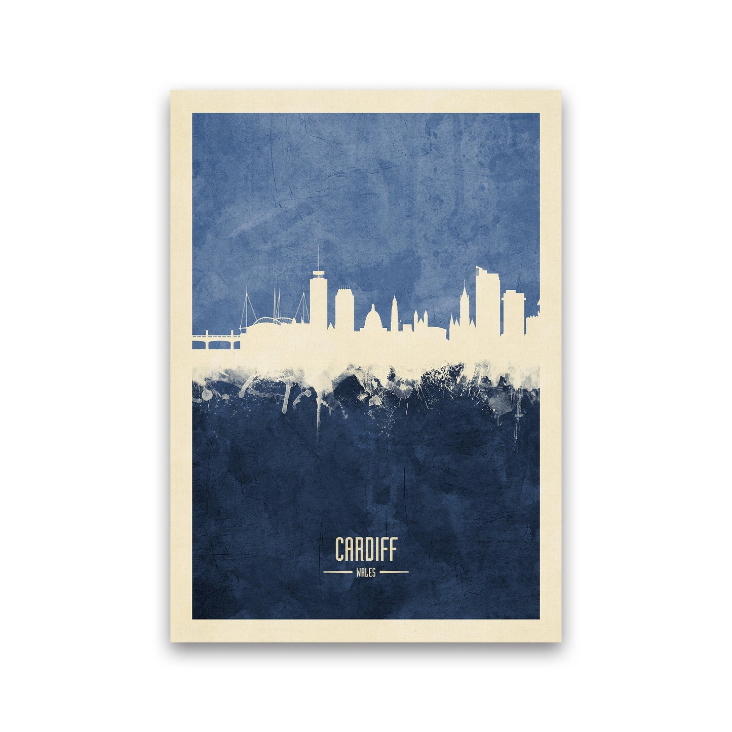 Avelena | Cardiff Wales Skyline Porträt Marine Kunstdruck