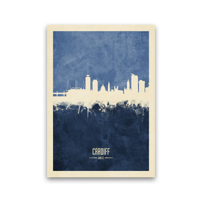 Avelena | Cardiff Wales Skyline Porträt Marine Kunstdruck