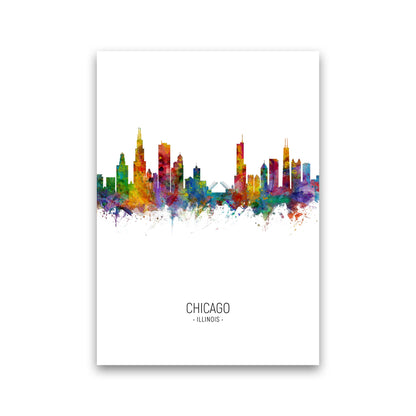 Avelena | Chicago Illinois Skyline Porträt Kunstdruck
