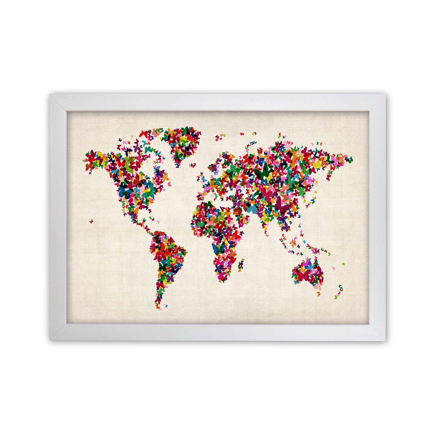 Avelena | Schmetterlingskarte der Welt Kunstdruck