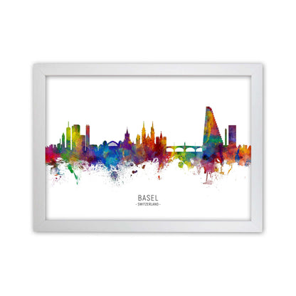 Avelena | Basel Schweiz Skyline Kunstdruck von Michael Tompsett