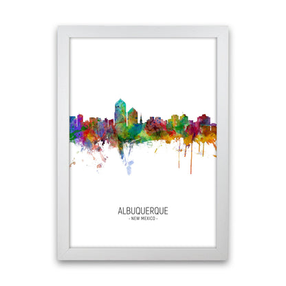 Avelena | Albuquerque New Mexico Skyline Porträt Kunstdruck