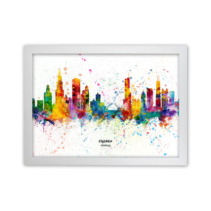 Avelena | Chicago Illinois Skyline Splash Kunst Druck