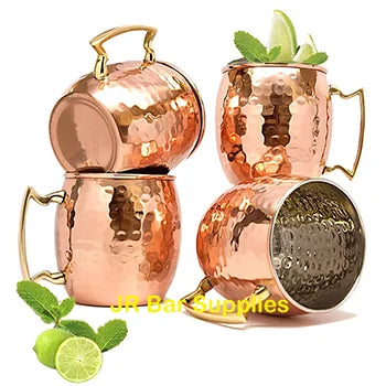 Avelena | Gehammerte Kupferbecher Set Chillcopper