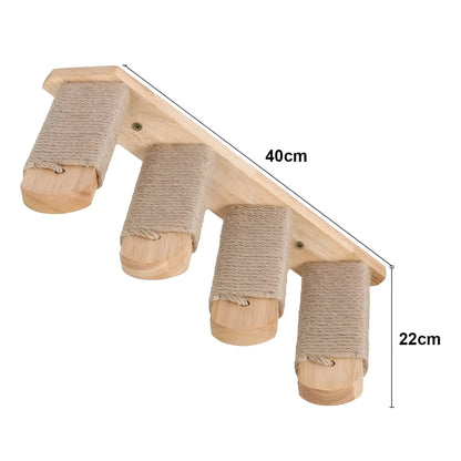 Avelena | Wandkletterbrett für Katzen mit Krallenpad Climbpaws