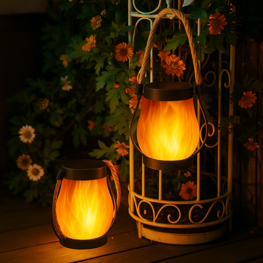 Avelena | Solar-powered outdoor lantern | Realistic flame effect, weatherproof & ideal for cozy evenings on the terrace or balcony