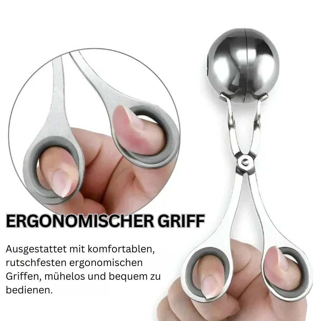 Avelena | Edelstahl-Fleischballformer – Fleischbällchen Zange für perfekte Hackbällchen