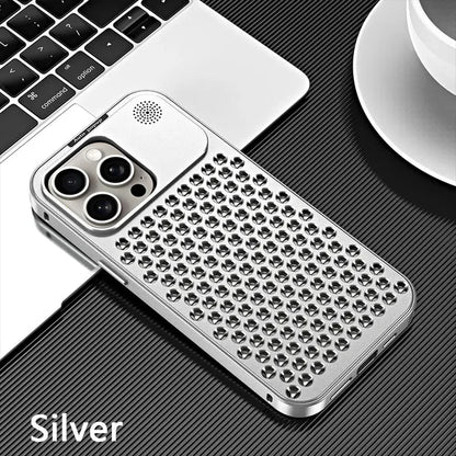 Avelena | Atemberaubende Parfüm Aluminiumlegierung Wärmeableitung Handyhülle für iPhone 12 13 14 15 Pro Max Plus abnehmbarer Schutzdeckel