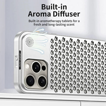 Avelena | Atemberaubende Parfüm Aluminiumlegierung Wärmeableitung Handyhülle für iPhone 12 13 14 15 Pro Max Plus abnehmbarer Schutzdeckel