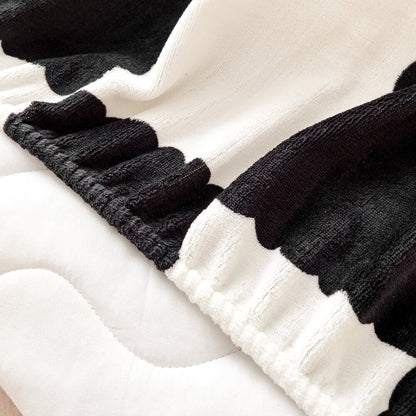 Avelena | Milch Samt Karierte Bettwäsche Spannbetttuch Matratzenbezug