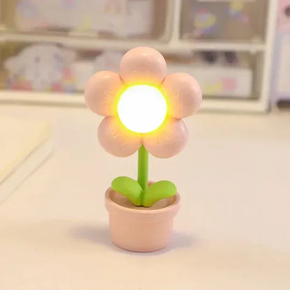 Avelena | Süße Blumen-Nachtlampe für Kinder – LED Tischlampe im Blumen-Design für das Kinderzimmer