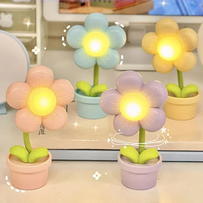 Avelena | Süße Blumen-Nachtlampe für Kinder – LED Tischlampe im Blumen-Design für das Kinderzimmer