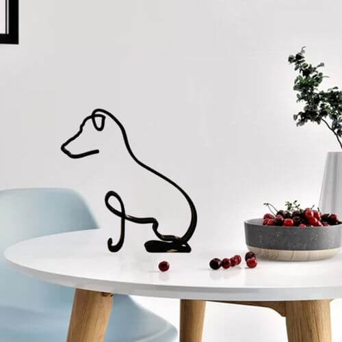 Avelena | Minimalistische Hundekunstskulptur